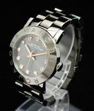 Marc Jacobs Rock Crystal Grey Dial Grey Steel Strap Watch for Women - MBM8596