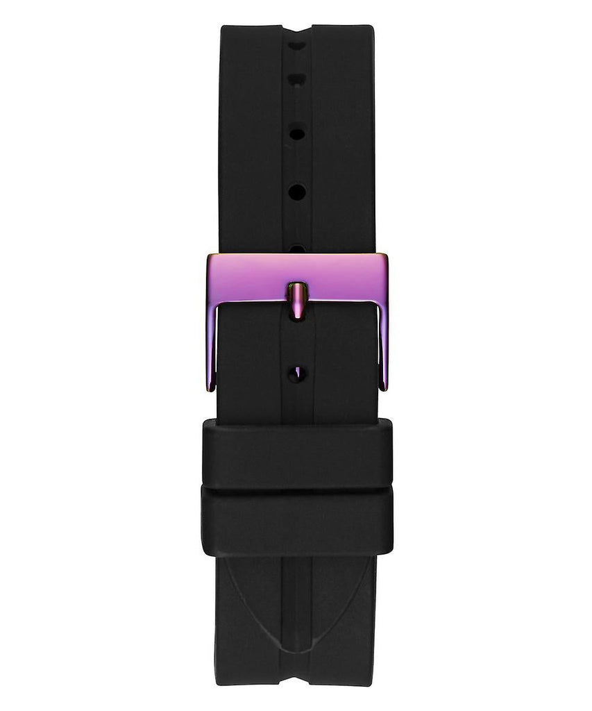 Guess Libra Black Dial Black Silicone Strap Watch For Women - GW0618L3