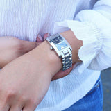 Emporio Armani Classic Black Dial Silver Stainless Steel Watch For Women - AR0157