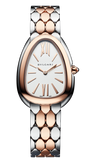 Bvlgari Serpenti Seduttori White Dial Two Tone Steel Strap Watch for Women - SERPENTI103277
