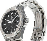 Tag Heuer Aquaracer Automatic Black Dial Silver Steel Strap Watch for Men - WAY2110.BA0928