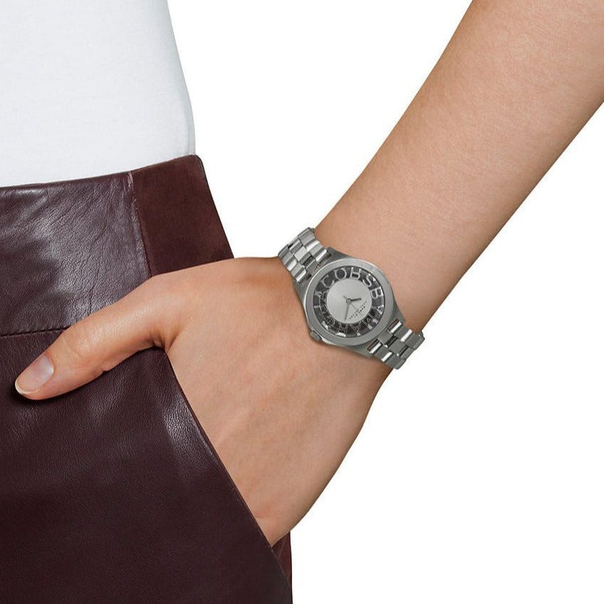 Marc Jacobs Henry White Dial Silver Steel Strap Watch for Women - MBM3291