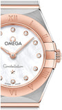 Omega Constellation Manhattan Quartz Diamonds Mother of Pearl Dial Two Tone Steel Strap Watch for Women - 131.20.25.60.55.001