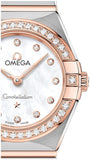 Omega Constellation Quartz Diamonds Mother of Pearl Dial Two Tone Steel Strap Watch for Women - 131.25.25.60.55.001
