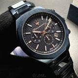 Maserati Stile Chronograph Blue Dial Blue Steel Strap Watch For Men - R8873642008