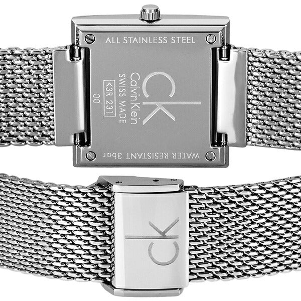 Calvin Klein Mark Black Dial Silver Mesh Bracelet Watch for Women - K3R23121