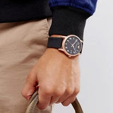 Emporio Armani Luigi Quartz Black Dial Black Rubber Strap Watch For Men - AR11097