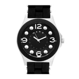 Marc Jacobs Pelly Black Dial Black Silicone Strap Watch for Women - MBM2544