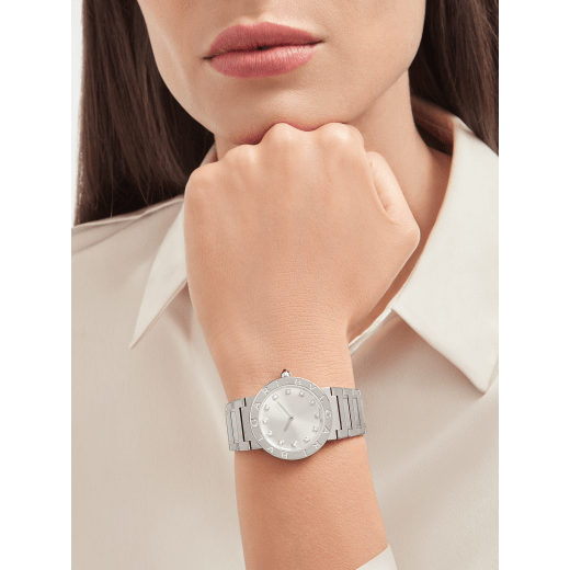 Bvlgari Bvlgari Bvlgari Lady Diamonds Silver Dial Silver Steel Strap Watch for Women - BVLGARI103696