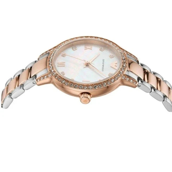 Emporio Armani Cleo Mother of Pearl Dial Two Tone Steel Strap Watch For Women - AR11499