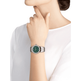 Bvlgari Bvlgari Bvlgari Lady Green Dial Silver Steel Strap Watch for Women - BVLGARI103693