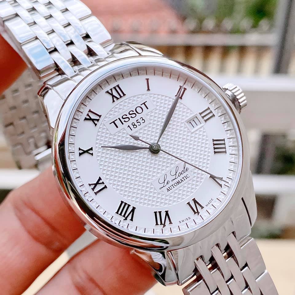 Tissot T Classic Le Locle Automatic White Dial Silver Steel Strap Watch For Men - T41.1.483.33