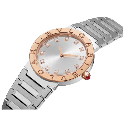 Bvlgari Bvlgari Bvlgari Lady Diamonds Silver Dial Silver Steel Strap Watch for Women - BVLGARI103577