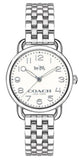Coach Delancey White Dial Silver Steel Strap Watch for Women - 14502240