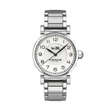 Coach Madison White Dial Silver Steel Strap Watch for Women - 14502394