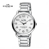 Coach Delancey White Dial Silver Steel Strap Watch for Women - 14502495