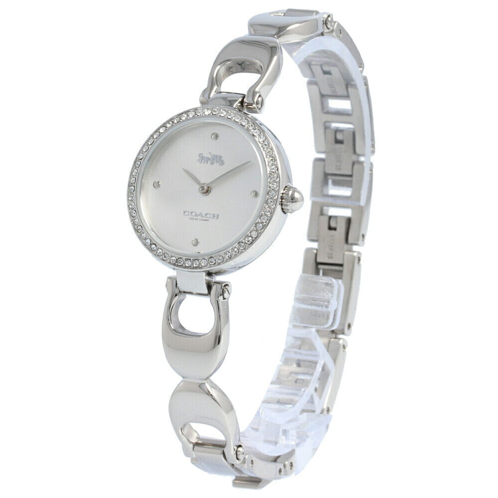 Coach Park Crystals Silver Dial Silver Steel Strap Watch for Women - 14503170