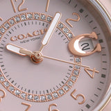Coach Preston Pink Dial Pink Steel Strap Watch for Women - 14503463