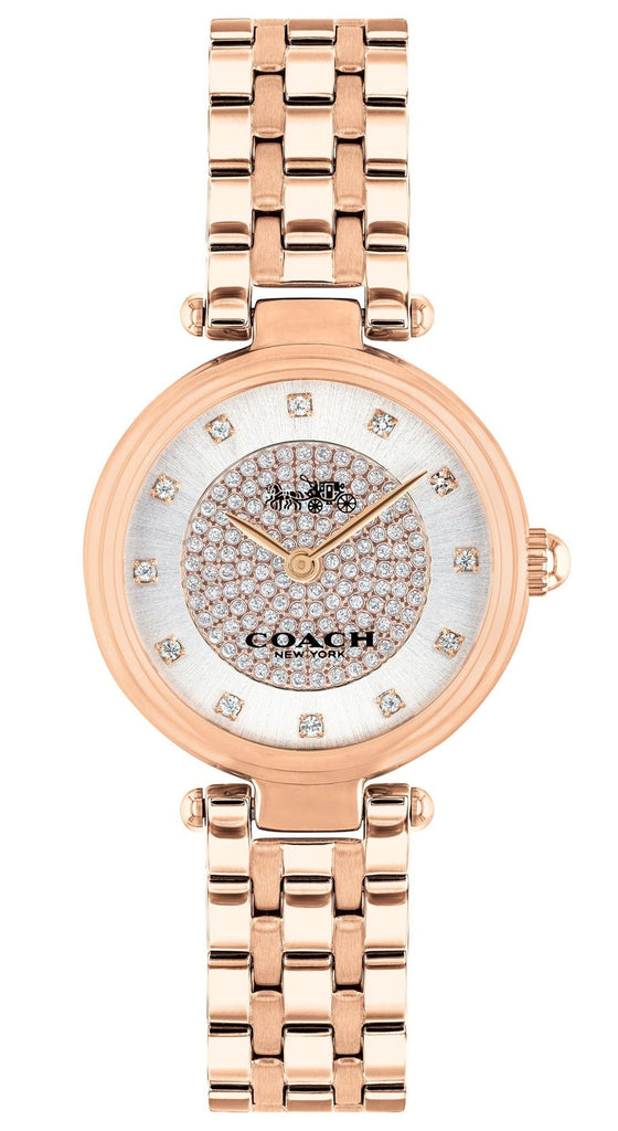 Coach Park Silver Dial Rose Gold Steel Strap Watch for Women - 14503735