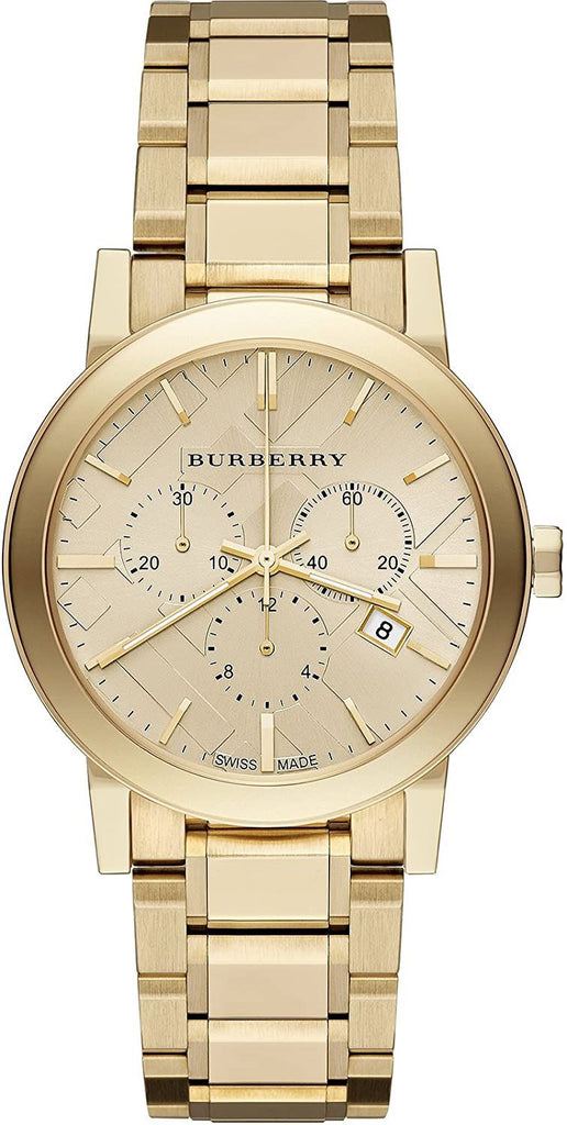 Burberry The City Gold Dial Gold Steel Strap Watch for Women - BU9753
