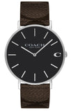 Coach Charles Black Dial Brown Leather Strap Watch for Women - 14602156