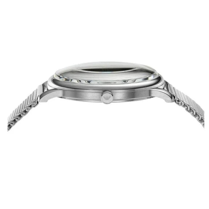 Emporio Armani Minimalist Quartz Blue Dial Silver Steel Strap Watch For Men - AR11571