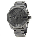Diesel Mega Chief Chronograph Grey Dial Grey Steel Strap Watch for Men - DZ4282