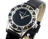 Marc Jacobs Blade Black Dial Black Leather Strap Watch for Women - MBM1082