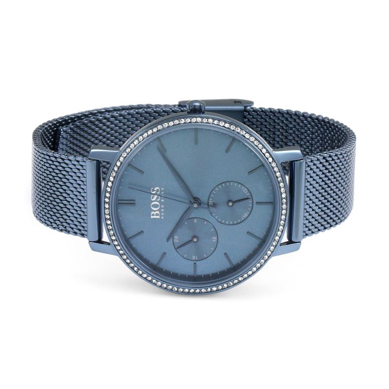 Hugo Boss Infinity Blue Dial Blue Mesh Bracelet Watch for Women - 1502518