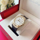 Salvatore Ferragamo F-80 Classic White Dial Brown Leather Strap Watch for Men - SFDT00819