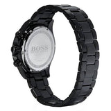 Hugo Boss Ikon Chronograph Black Dial Black Steel Strap Watch for Men - 1512961