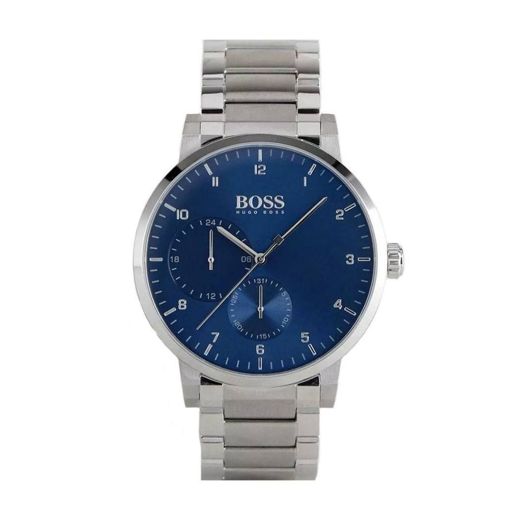 Hugo Boss Oxygen Chronograph Blue Dial Silver Steel Strap Watch for Men - 1513597