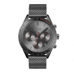 Hugo Boss Talent Gunmetal Dial Grey Mesh Bracelet Watch for Men - 1513637