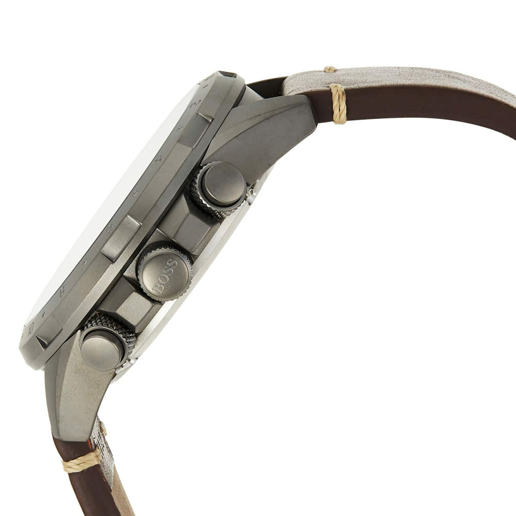 Hugo Boss Nomad Blue Dial Brown Leather Strap Watch for Men - 1513773