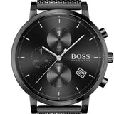 Hugo Boss Integrity Black Dial Black Mesh Bracelet Watch for Men - 1513813