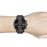 Hugo Boss Integrity Black Dial Black Mesh Bracelet Watch for Men - 1513813