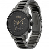 Hugo Boss Peak Black Dial Black Steel Strap Watch for Men - 1513814