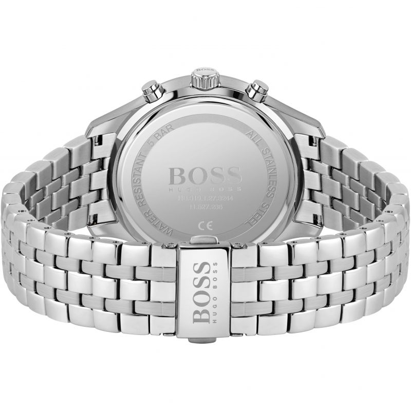 Hugo Boss Associate Blue Dial Silver Steel Strap Watch for Men - 1513839
