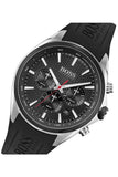 Hugo Boss Distinct Black Dial Black Rubber Strap Watch for Men - 1513855