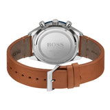 Hugo Boss Santiago Blue Dial Brown Leather Strap Watch for Men - 1513860