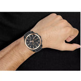 Hugo Boss Grandmaster Black Dial Black Steel Strap Watch for Men  - 1513885