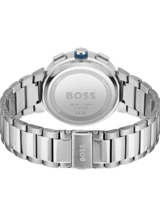 Hugo Boss Admiral Blue Dial Silver Steel Strap Watch for Men - 1513907