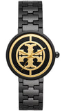 Tory Burch Reva Black Dial Black Steel Strap Watch for Women - TBW4036