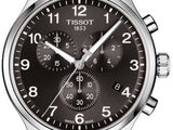 Tissot T Classic Chrono XL Black Dial Silver Steel Strap Watch For Men - T116.617.11.057.01