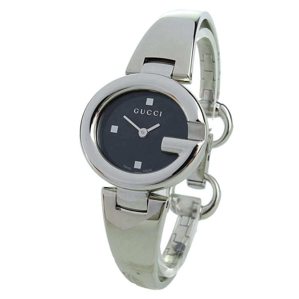 Gucci Guccisima Quartz Black Dial Silver Steel Strap Watch For Women - YA134501