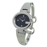 Gucci Guccisima Quartz Black Dial Silver Steel Strap Watch For Women - YA134501
