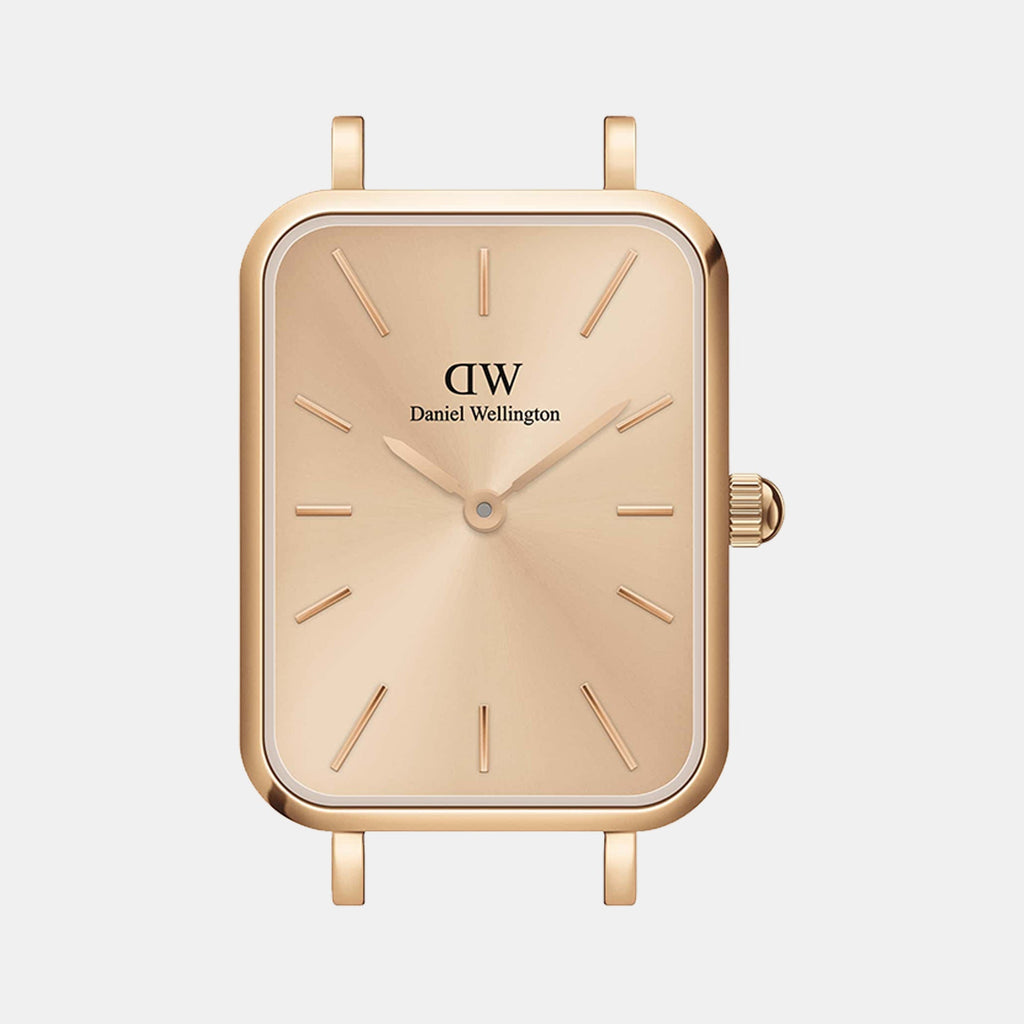 Daniel Wellington Quadro Unitone Rose Gold Dial Rose Gold Mesh Strap Watch For Women - DW00100484