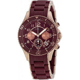 Marc Jacobs Rock Chronograph Red Dial Red Silicone Strap Watch for Women - MBM2596