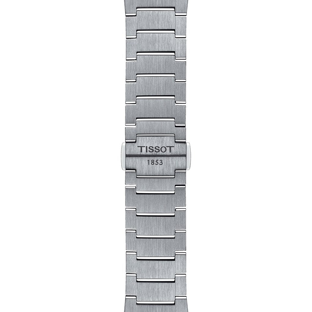 Tissot PRX Powermatic 80 Automatic 18K Gold Blue Dial Silver Steel Strap Watch for Men - T931.407.41.041.00