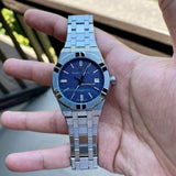 Maurice Lacroix Aikon Automatic Blue Dial Silver Steel Strap Watch For Men - AI6008-SS002-430-1